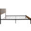 Structure de lit simple en métal - pièce moderne nécessaire pour la chambre à coucher, silencieuse, sans sommier, facile à assembler, design noir et chic, nécessaire, s'adapte à tous les types de matelas,