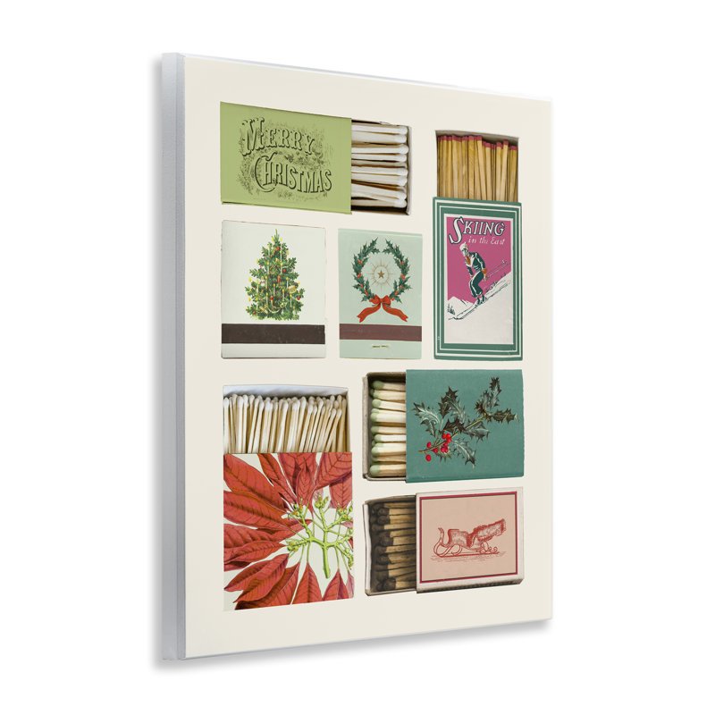 Plaque murale Seasonal Winter Match Boxes, design par Victoria Barnes