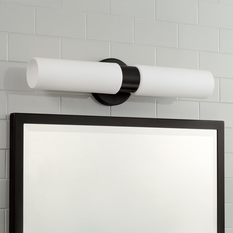Wallchiere en acier Theo, Noir mat, Blanc