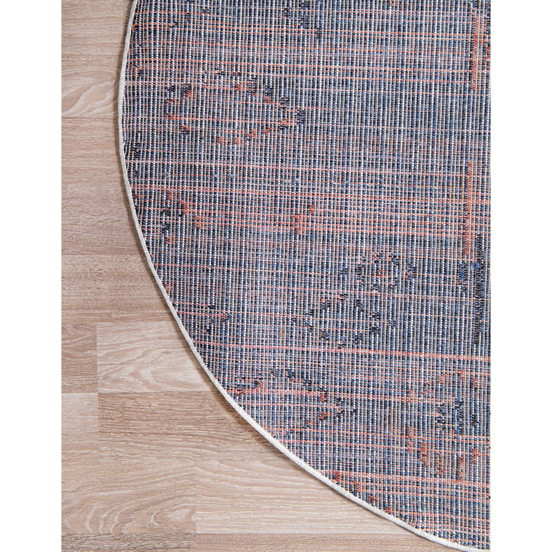 Victorville Abstract Indoor Rug, Round 4'