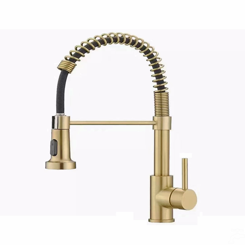 Kitchen Faucet With Pull Down Sprayer Industrial 1 Handle 1 Hole Or 3 Hole Faucet For Farmhouse Camper Laundry Utility Rv Wet Bar Sinks