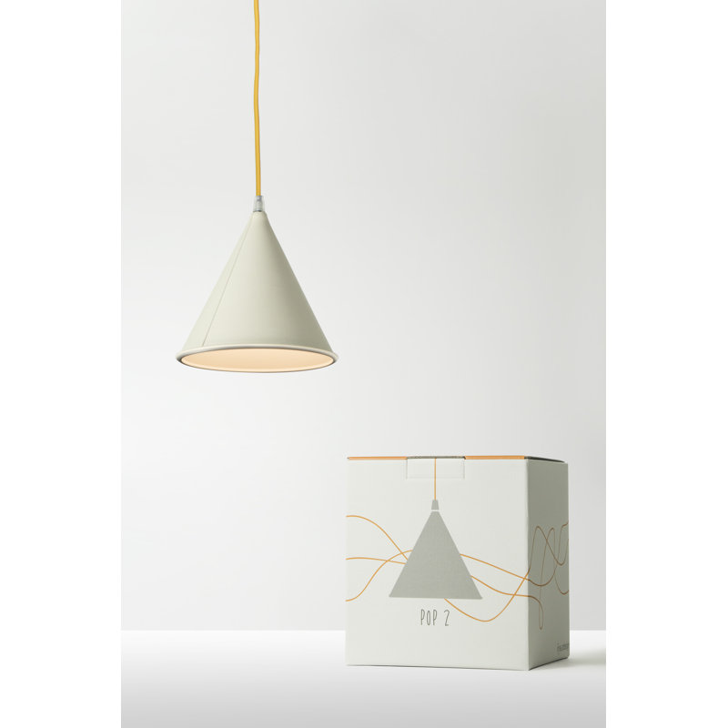 Be.pop 1 - Light Cone Pendant, Yellow, White