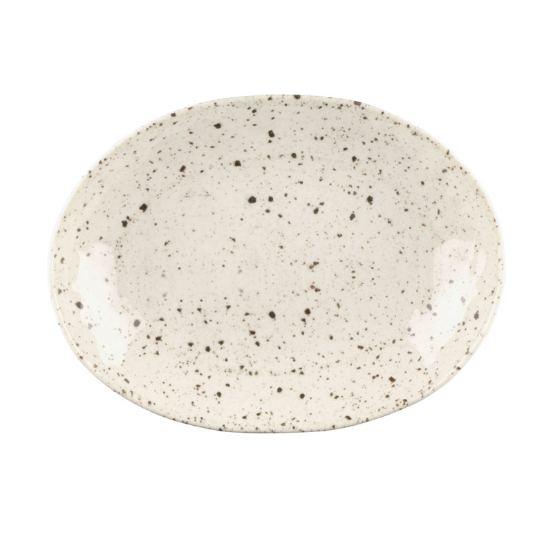 Assiette plate en mélamine 11 po ovale 31 oz. Macchiato