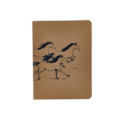 Running Horses Leather Journal