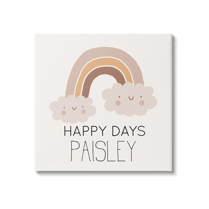 Happy Clouds & cmw-105, art mural personnalisé, Oui, Toile tendue, H 24 po x l 24 po