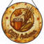 Panneau de vitrail 12 po H 12 po Cozy Autumn