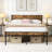 King Size Bed Frame, Metal Platform Bed with Under Bed Storage