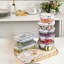 Boîte de conservation de 12 pièces en plastique transparent avec couvercle, boîte de conservation de réfrigération pour réfrigérateur, boîte de rangement scellée de qualité alimentaire
