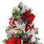 Arbre de table givré rouge poinsettia