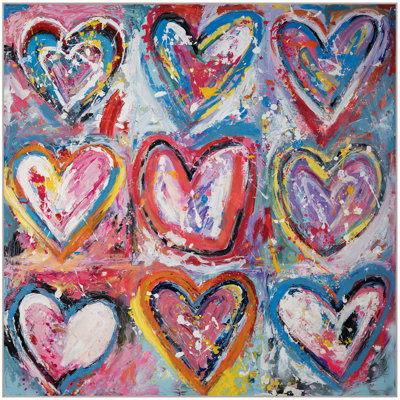 9 Hearts Print by Lara Brooke