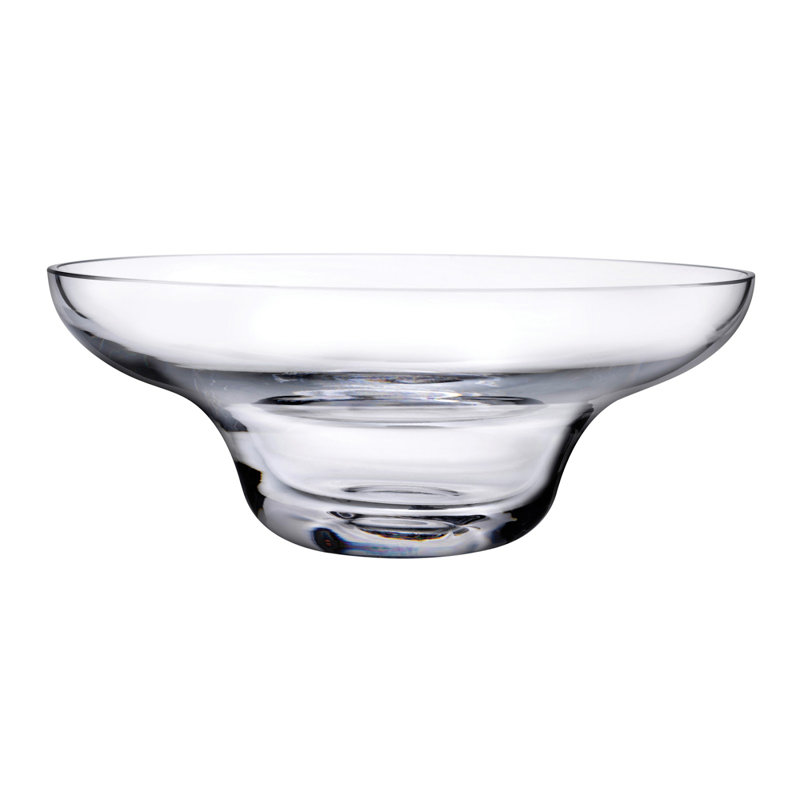 Bol en cristal Heads Up, H 3,94 po x l 11,81 po x P 11,81 po, Transparent