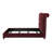 57-inch Upholstered Full Panel Bed Wine Red-965431290