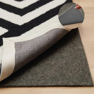Sous-tapis en feutre et en caoutchouc naturel antidérapant, tapis de 1/8 po d'épaisseur, sous-tapis 2 x 3 pi, sous-tapis coussinés, tapis de couloir, protection pour planchers de bois franc