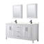 Daria 72'' Double Bathroom Vanity with Carrara Marble Top-70404270-40066247-70404269