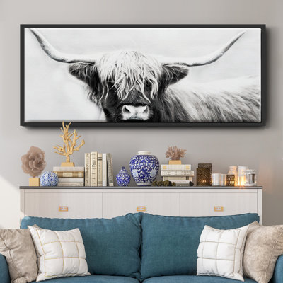 Highland Longhorn- Framed Canvas