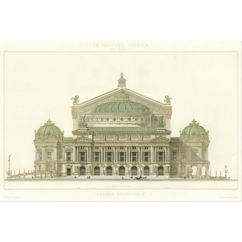 Paris Opera House II by Duchampt - Wrapped Canvas Art Prints, 20cm H x 30cm W