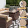 6 - Person Outdoor Seating Group with 44 Inch Fireplace Table, Patio Sectional Sofa Set 