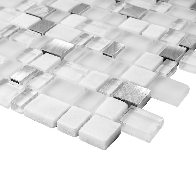 Cubemax Random Mosaic Tile, White