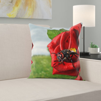 Rose Square Pillow Cover & Insert