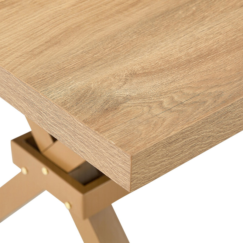 table de salle à manger en X, Bois, Bois