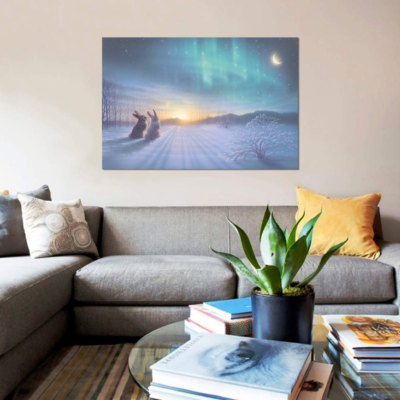 « jolie, belle night », impression sur toile, H 40 po x l 60 po x P 1,5 po, Toile tendue, Pas de tapis
