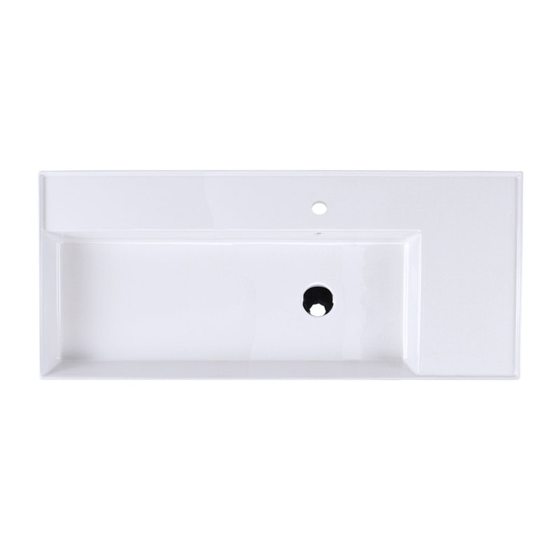 Aquaotto 48'' L Bathroom Sink, Single Hole