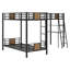 Lit superposé en L avec lit mezzanine avec bureau et tablette