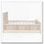 Lit plateforme en bois avec lit gigogne escamotable, armoire de rangement-717858191-717859442