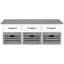3 bancs de rangement avec abat-jour blanc et gris pour une solution d'organisation élégante