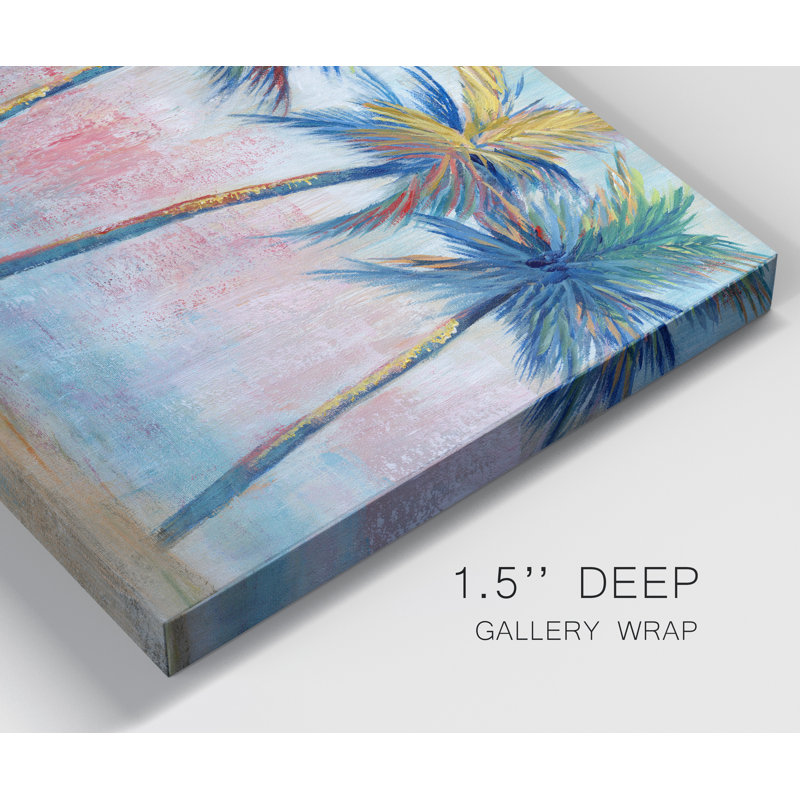 Color Pop Palms - Impression sur toile tendue, H 48 po x l 36 po x P 1 po