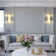 20" Dimmable Wall Mounted Sconce with Alabaster Shade (Set of 2)