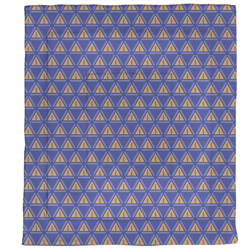 Édredon réversible en microfibre Theo Nath, Édredon simple TG, Bleu / orange