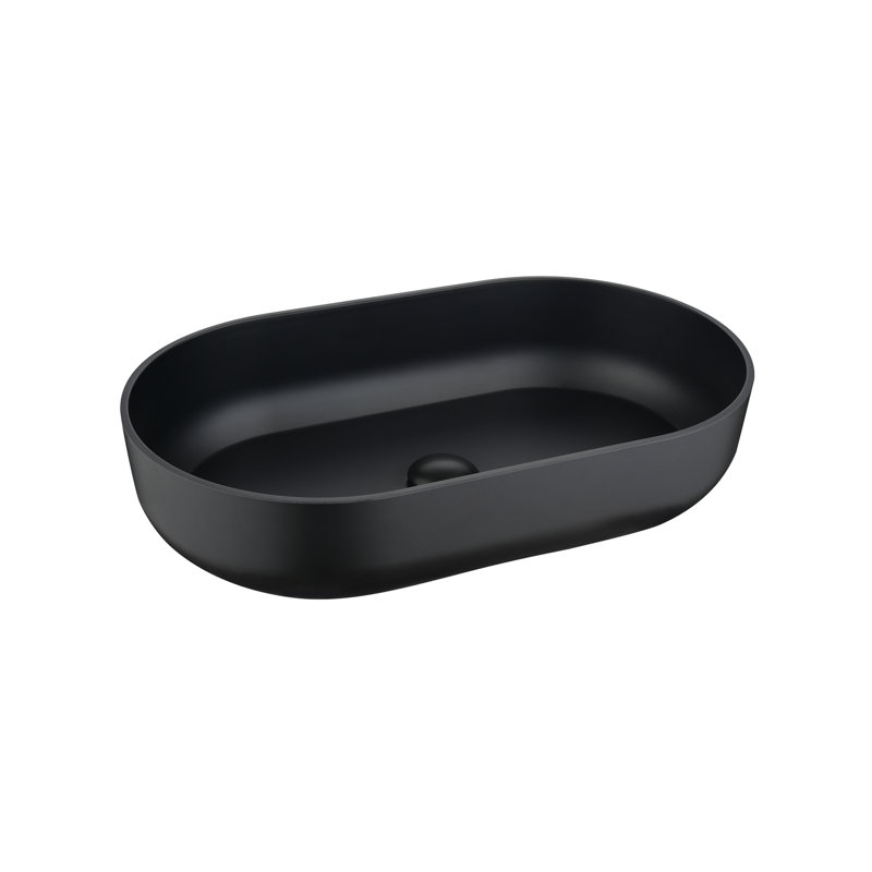 Lavabo pour salle de bain à simple cuve Topcraft, Noir mat