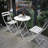 3 Piece Patio Bistro Set Of Foldable Round Table And Chairs-881522296