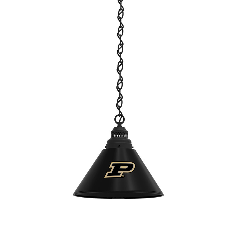 1 - Light Single Pendant, Black, Purdue Boilermakers
