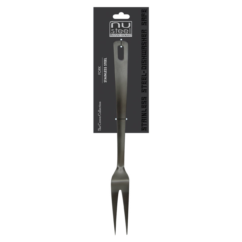Fourchette spécialisée Crown, H 13 po x l 4 po x P 1,8 po, Nickel noir