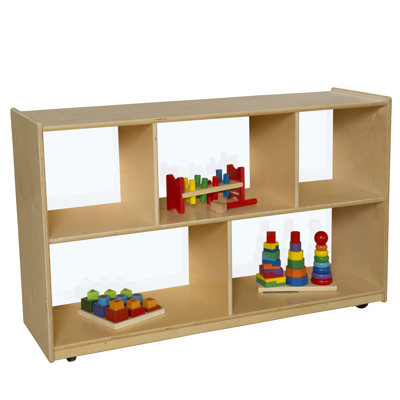 5 Compartment Shelving Unit with Casters/Wheels -  Wood Designs, 13000AC