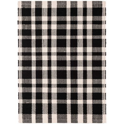 Tattersall Black Handwoven Indoor/Outdoor Rug