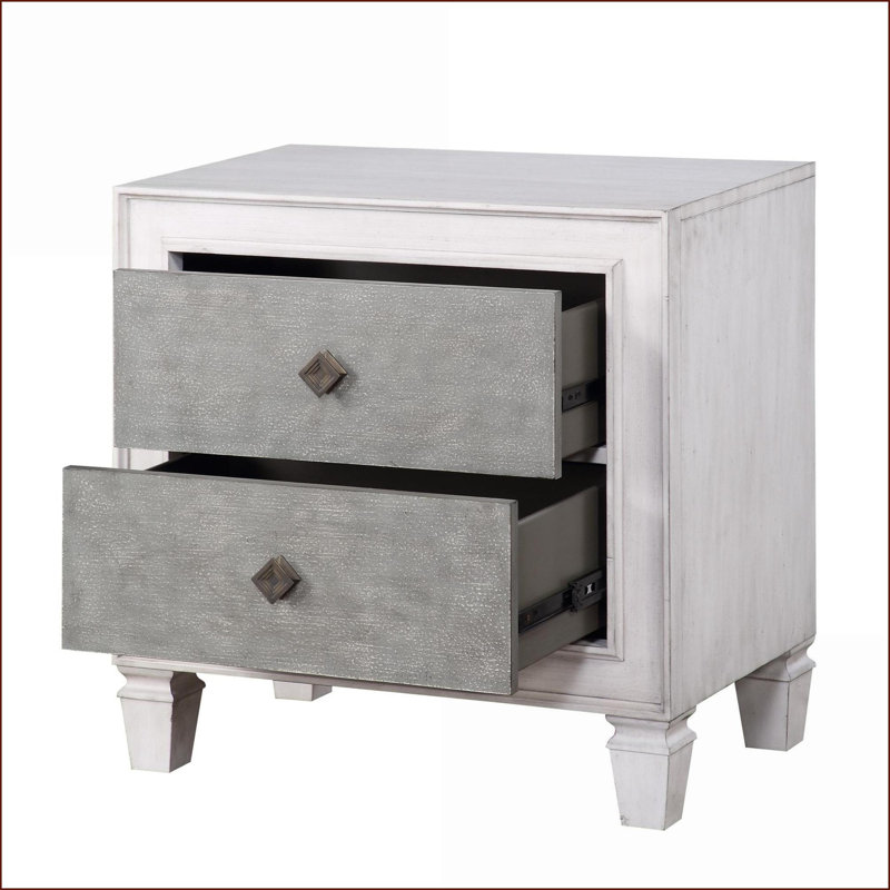 Table de chevet 2 tiroirs Modern