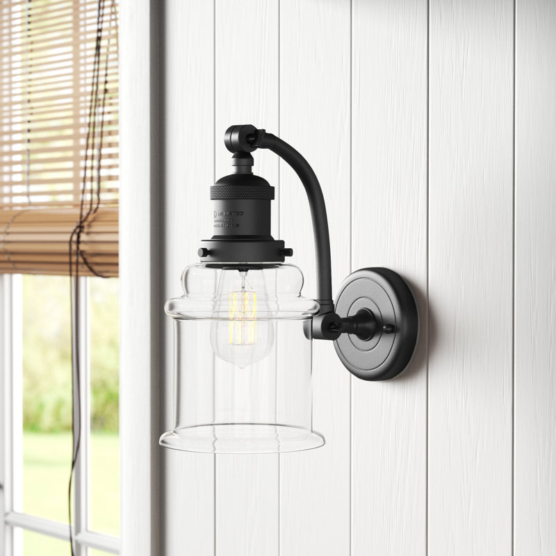 Emerson Armed Sconce, Matte Black