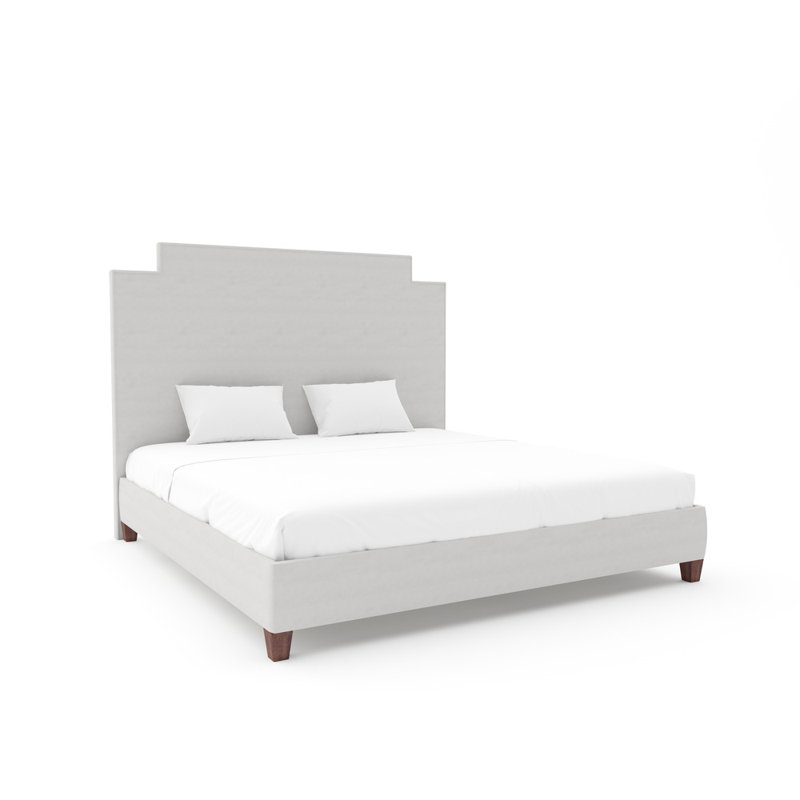 Lit avec rails 9 po Staunton I, Colombe velours performance vie chic, Espresso, Lit simple