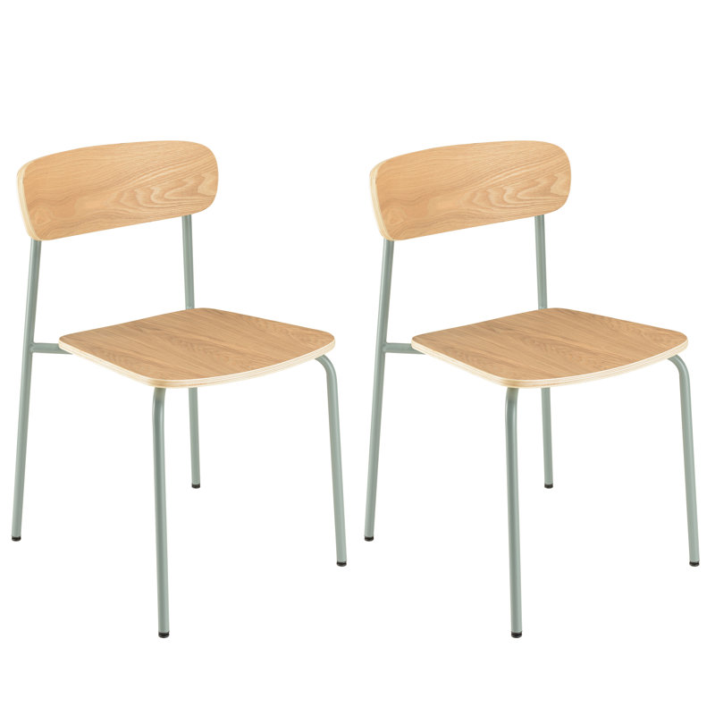 Cedric 45cm H Stacking Side Chair, Green