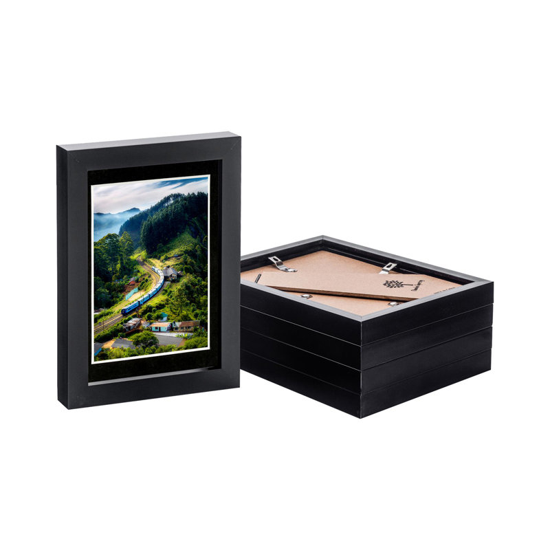 Photo Frames with 4" x 6" Mount - 8" x 10" - Black/Grey, 15cm W x 20cm H x 2cm D, Black