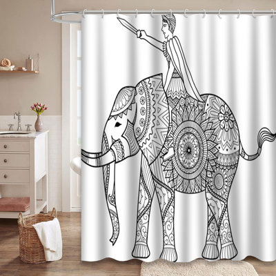 Rideau de douche Warrior Elephant