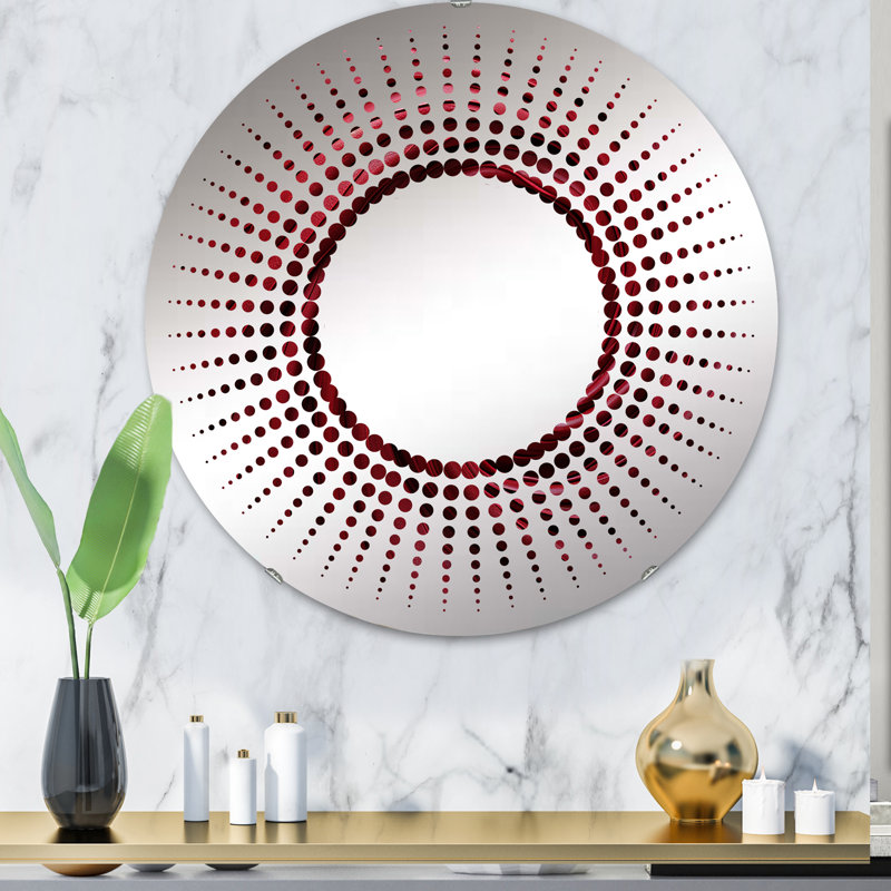 Wall Mirror, Drinkware Green Traditional, 24" x 24", Red Winding Wonder 