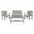 Joliet Acacia 4 - Person Patio Conversation Set with Cushions-1251160177