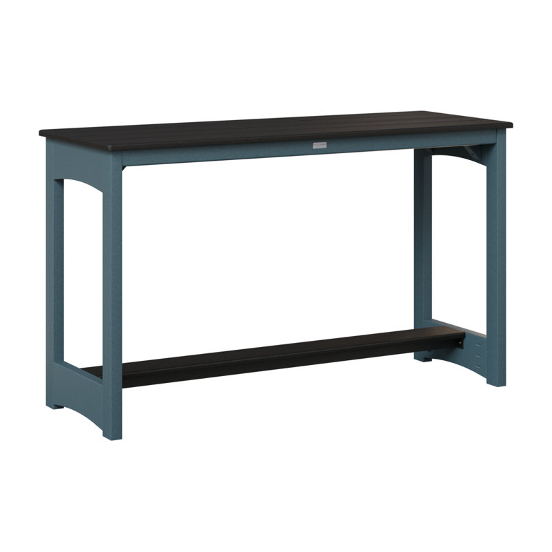Table de jardin à hauteur de comptoir Berlin Gardens, Noir, Ardoise, 35.5" H x 60" W x 22" D