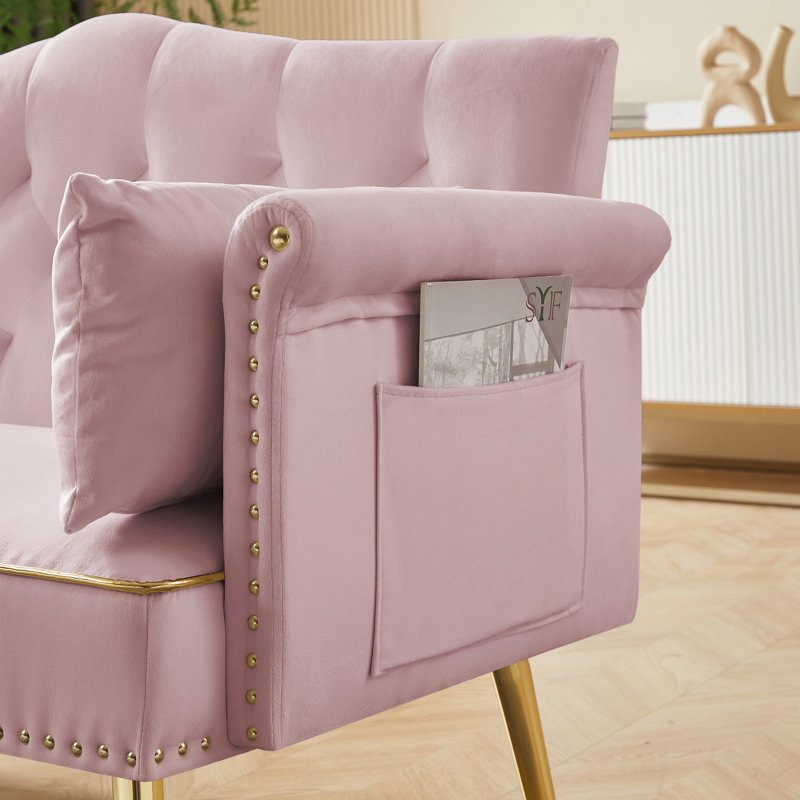 Pink 2 Seater Sofa, Pink