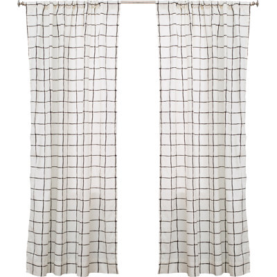 Cotton Semi Sheer Curtain Single Panel
