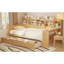Lit de jour simple en bois avec tablettes de rangement, lit multifonctionnel avec 2 tiroirs de rangement et bureau d'étude, naturel (ancien SKU: N733S241484M)